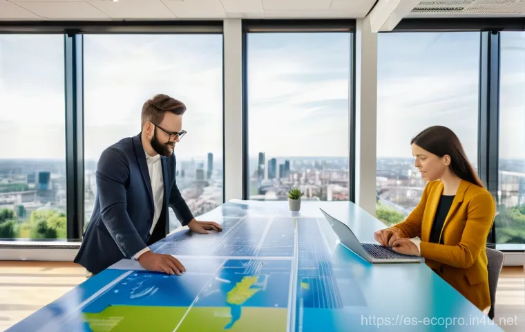 환경보전기술자 자격증 취득의 필요성 - **Prompt:** A focused female environmental technician, in her late 20s, with a serious expression, i...