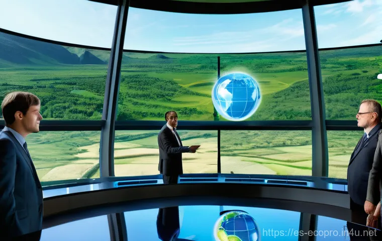 환경보전기술자 관련 법규와 제도 - **Prompt 2: Sustainable Urban Future Powered by AI & Circularity**
    "A bustling, futuristic urban...